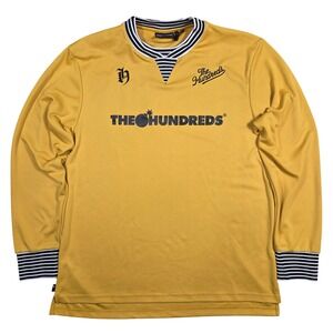 The Hundreds Men XL Yellow Long Sleeve Graphic 2000s Skater Streetwear Punk Y2k
